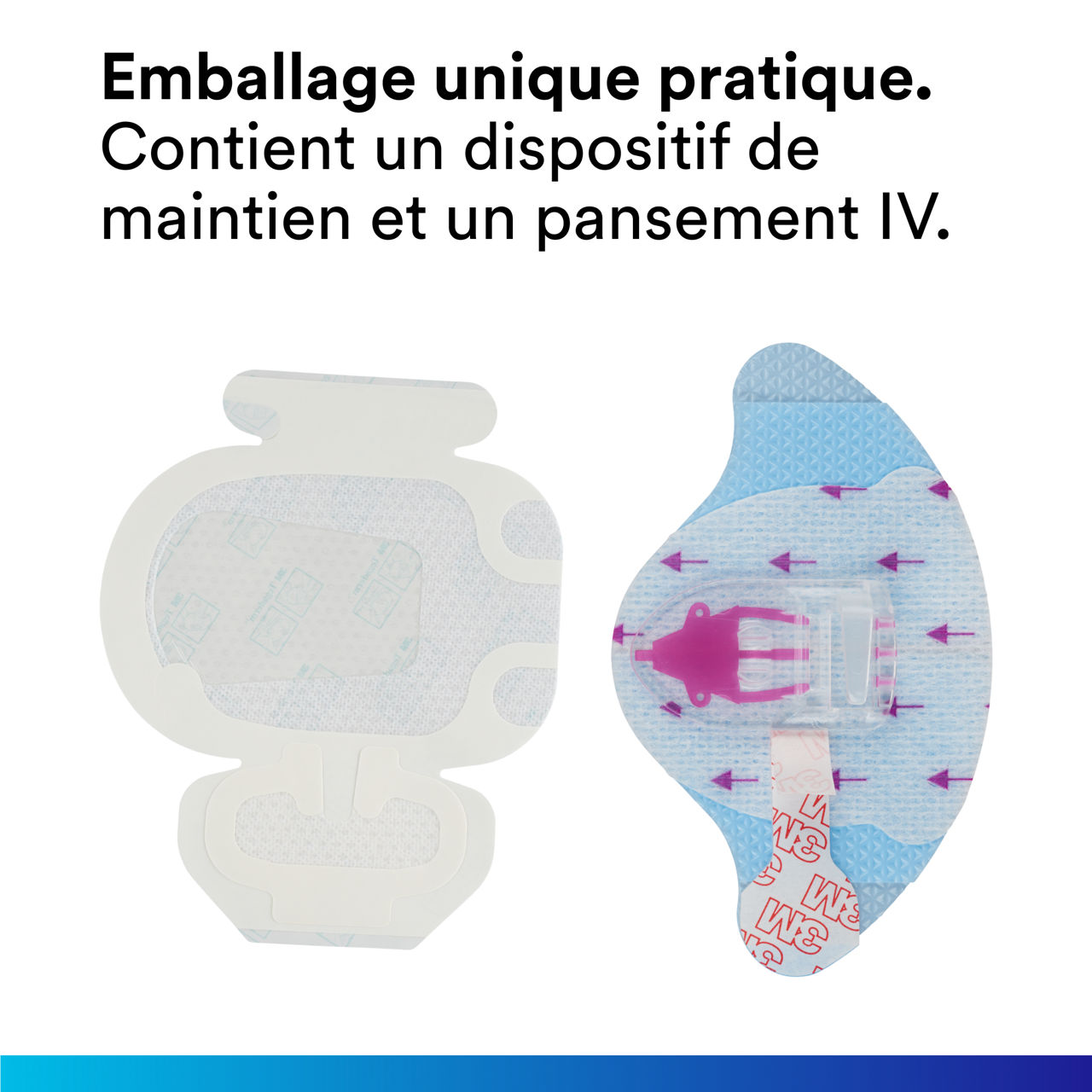 (1-1839-2100) 3M PICC/CVC + Tegaderm™ IV Advanced Securement : Emballage unique pratique