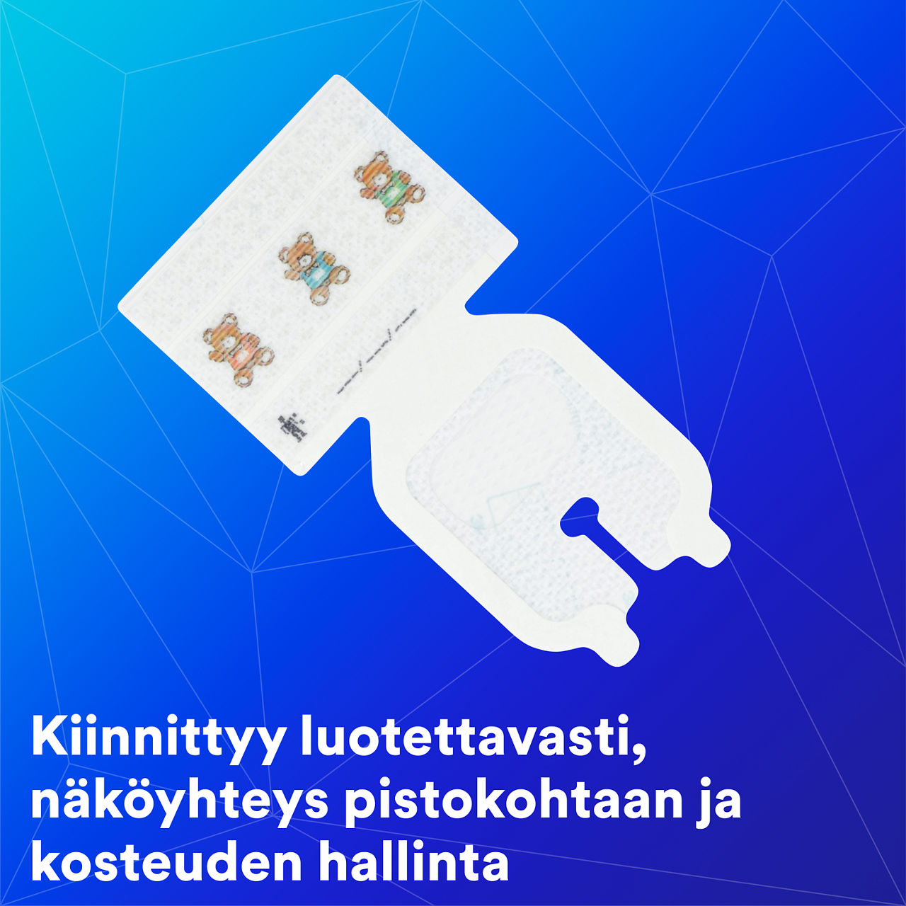 (1-1682) Tegaderm IV Advanced Securement: Turvallinen kiinnittyminen, näkyvyys, kosteuden hallinta