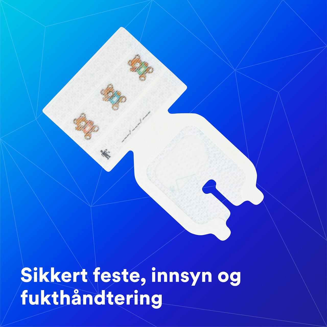 (1-1682) Tegaderm™ IV Advanced Securement: Sikker vedheft, synlighet på stedet, fuktighetshåndteri