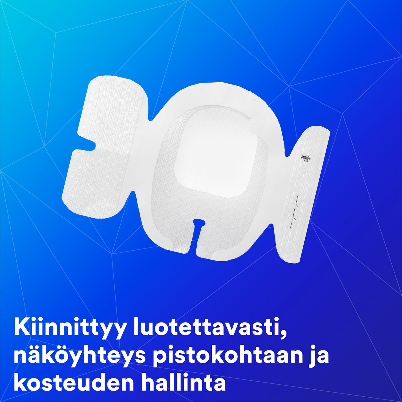 (1-1685) Tegaderm IV Advanced Securement: Turvallinen kiinnittyminen, näkyvyys, kosteuden hallinta