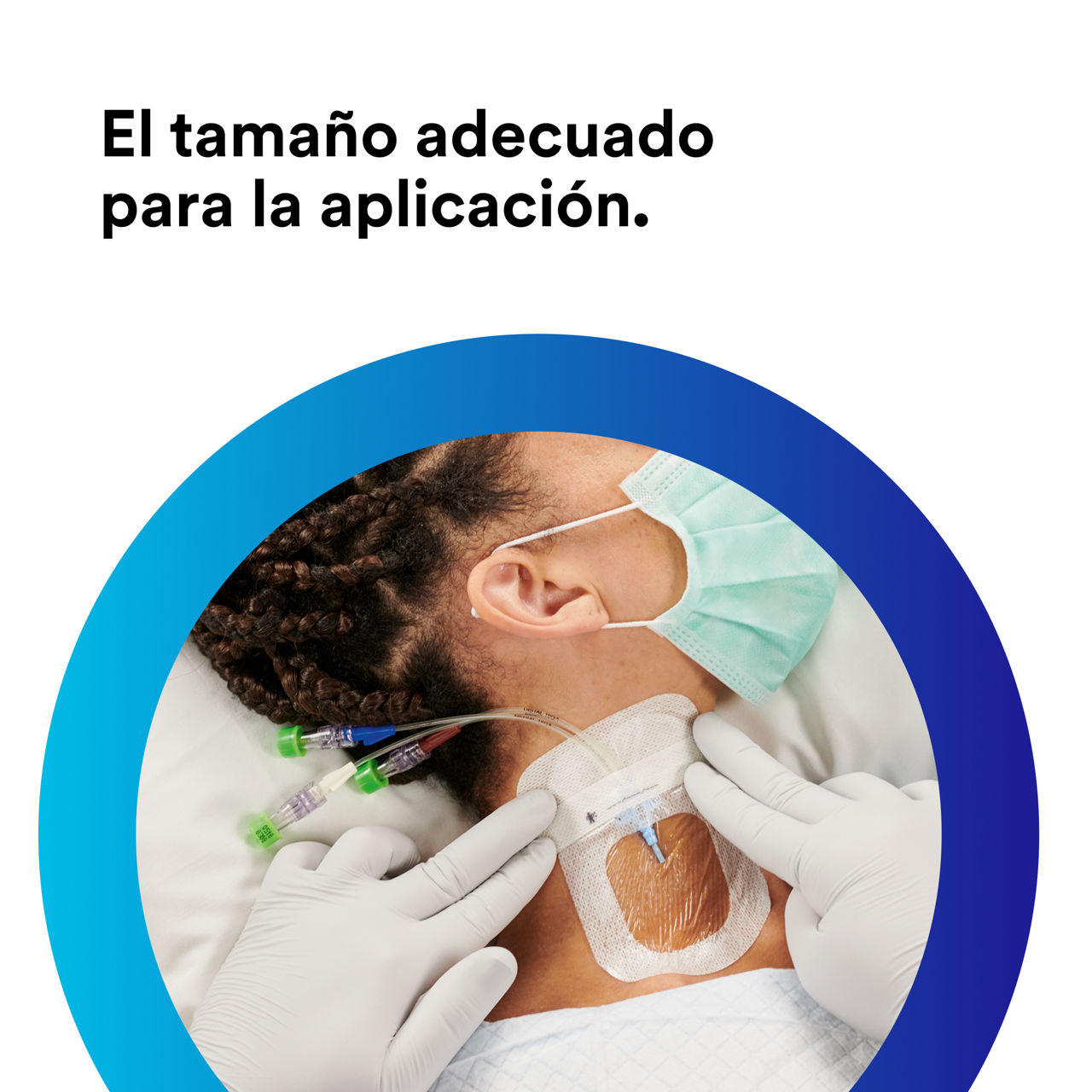 2-1685_Fijación avanzada Tegaderm™ IV:Adhesión segura, visibilidad de la zona, control de la humedad