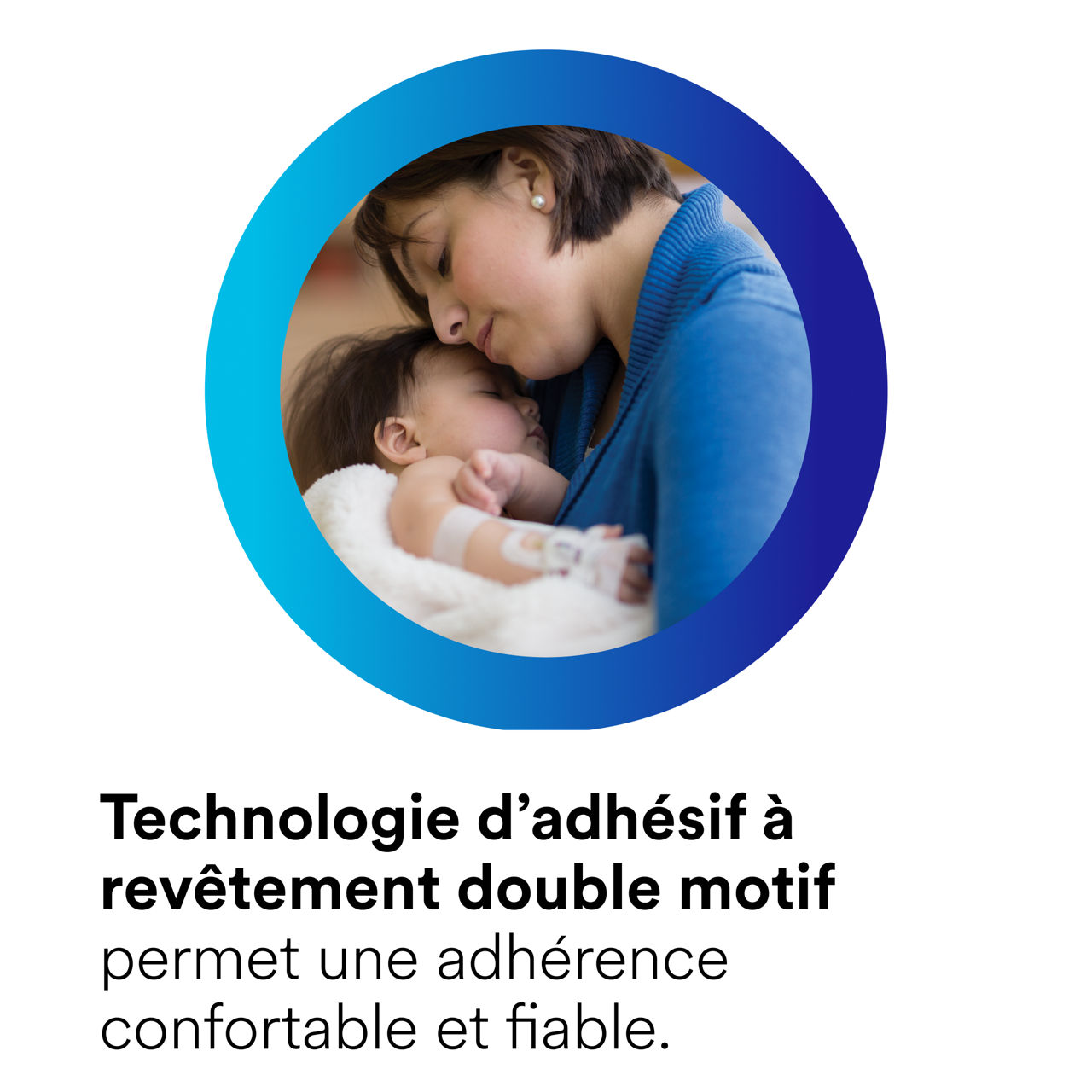 (5) Tegaderm™ IV Advanced Securement : Technologie d'adhésif à double motif