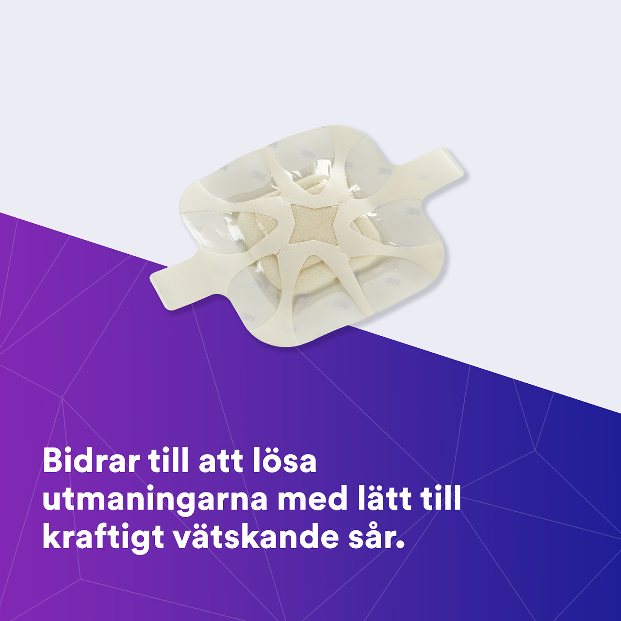 (1) Tegaderm HP Foam: Hjälper till att möta utmaningarna med svagt till starkt vätskande sår - 90610