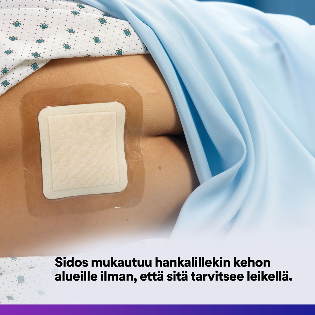 (4)Tegaderm HP Foam: Hengittävä vedenpitävä kalvopohja - 90612 - 90612