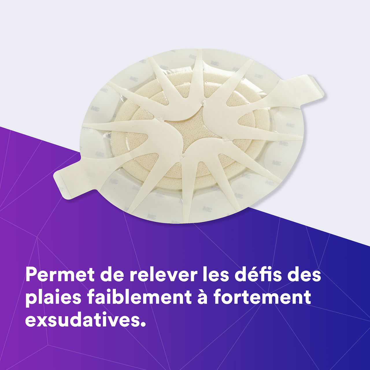 (1) Tegaderm HP Foam: Helps to meet the challenges of low to highly exuding wounds - 90613_fr