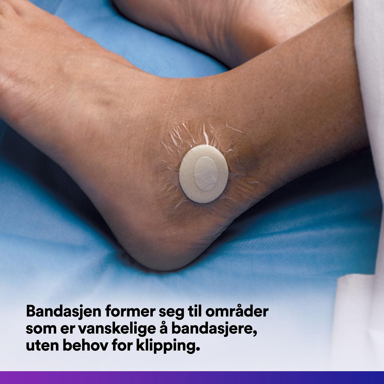 (4)Tegaderm HP Foam: Pustende, vanntett film på baksiden - 90614