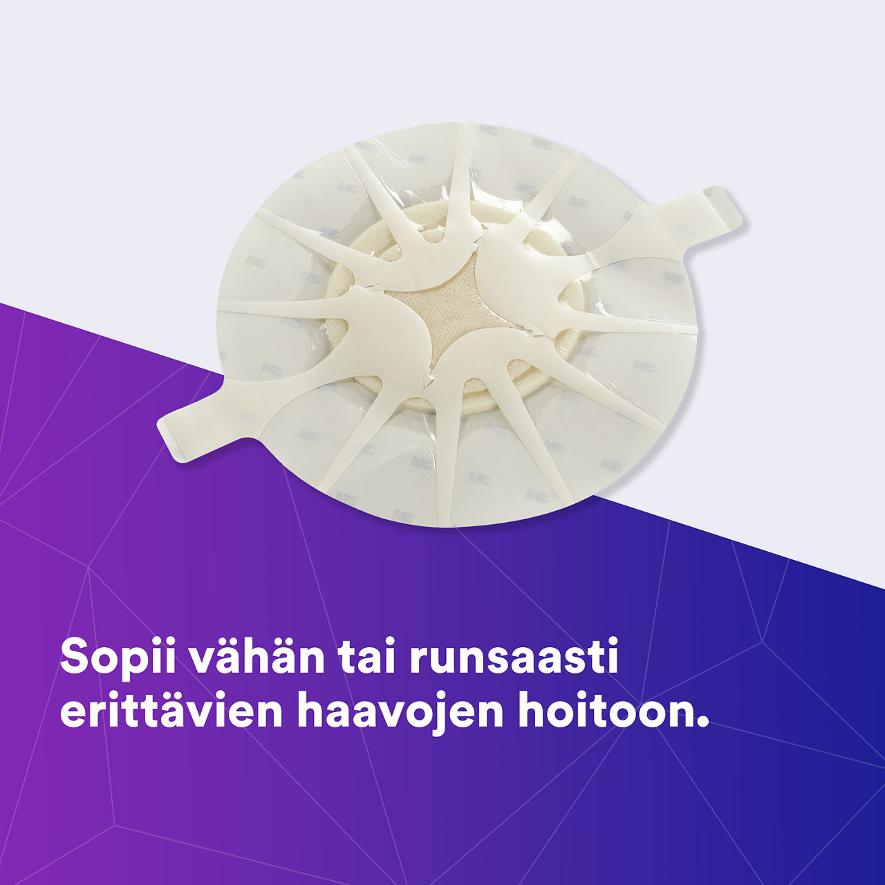 (1) Tegaderm HP Foam: auttaa vastaamaan vähän tai paljon erittävien haavojen haasteisiin - 90619