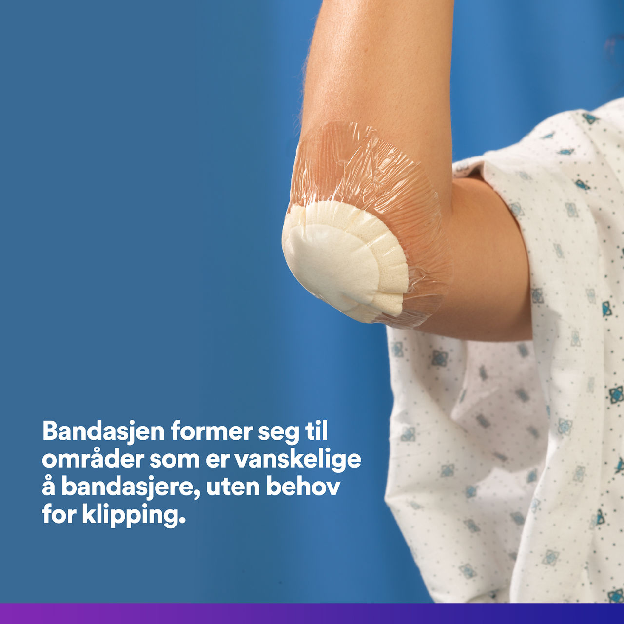 (4)Tegaderm HP Foam: Pustende, vanntett film på baksiden - 90619