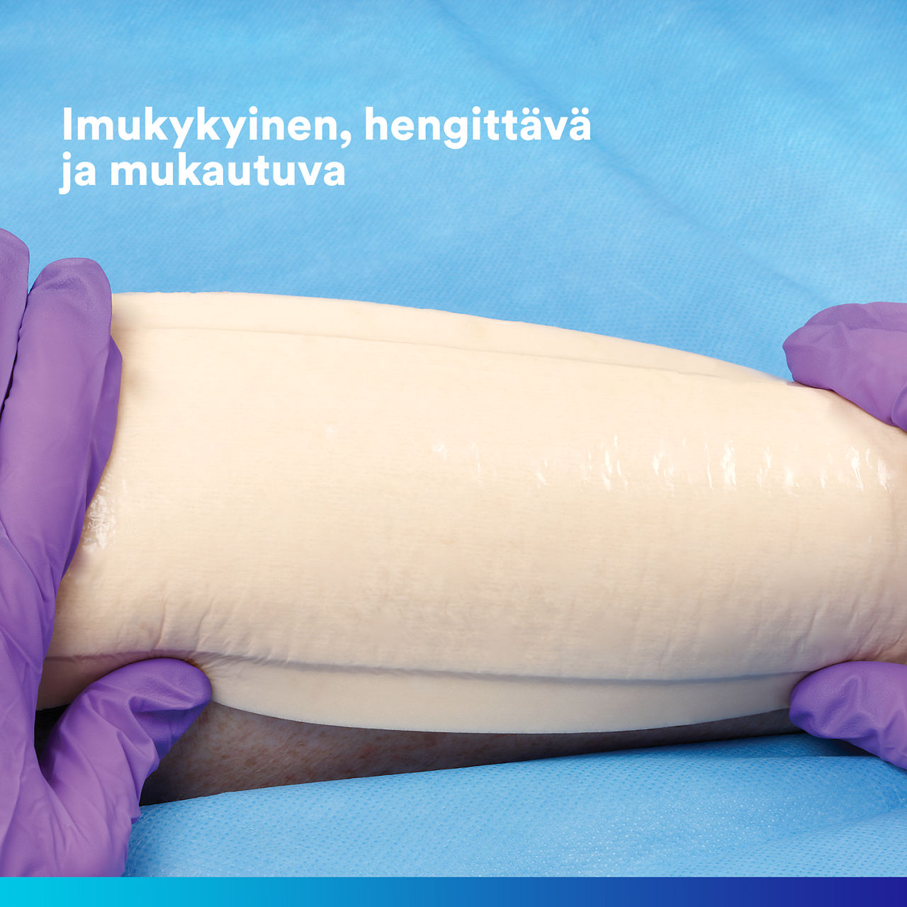 (3) Tegaderm HP Foam Non-Adhesive: Imukykyinen, hengittävä ja mukautuva.