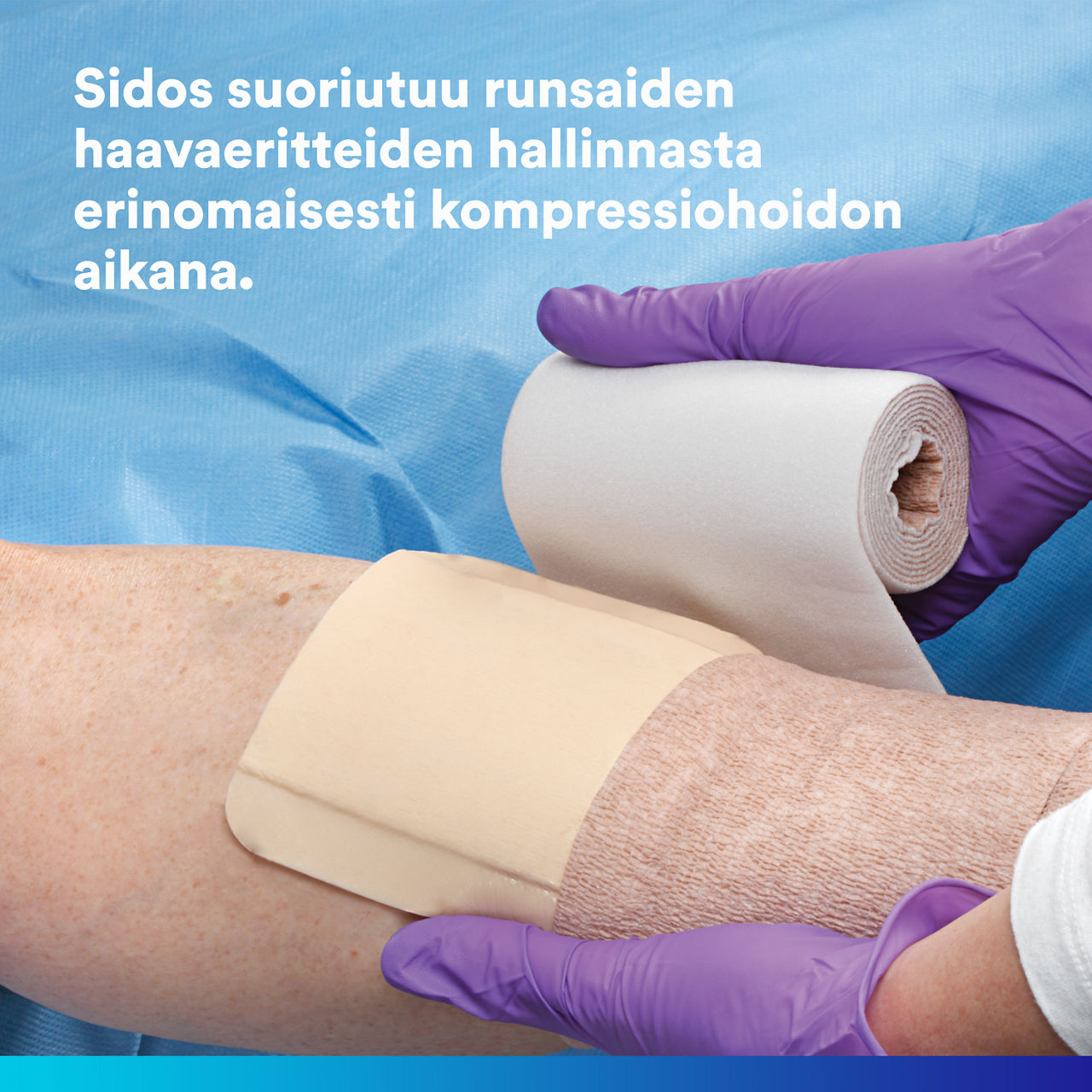 (4) Tegaderm HP Foam Non-Adhesive: Suuri nesteen käsittelykapasiteetti puristettaessa.