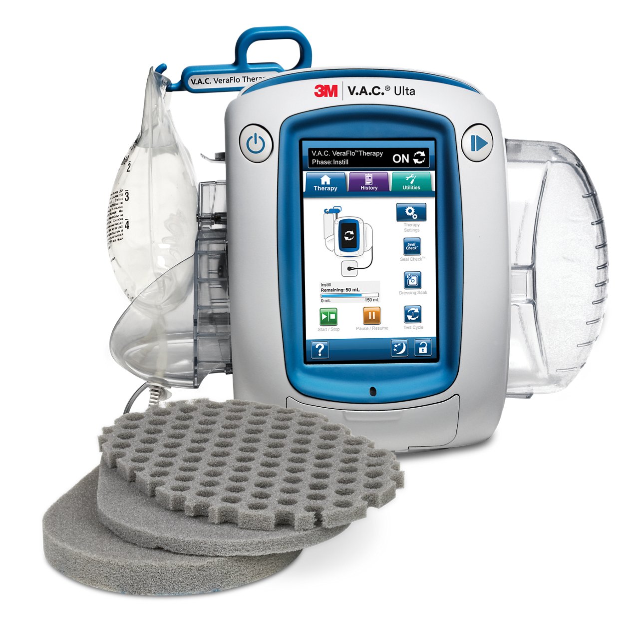 3M™ V.A.C.® Ulta 4 Therapy Unit, Cleanse Choice Dressing, Product Image, rgb, flattented png