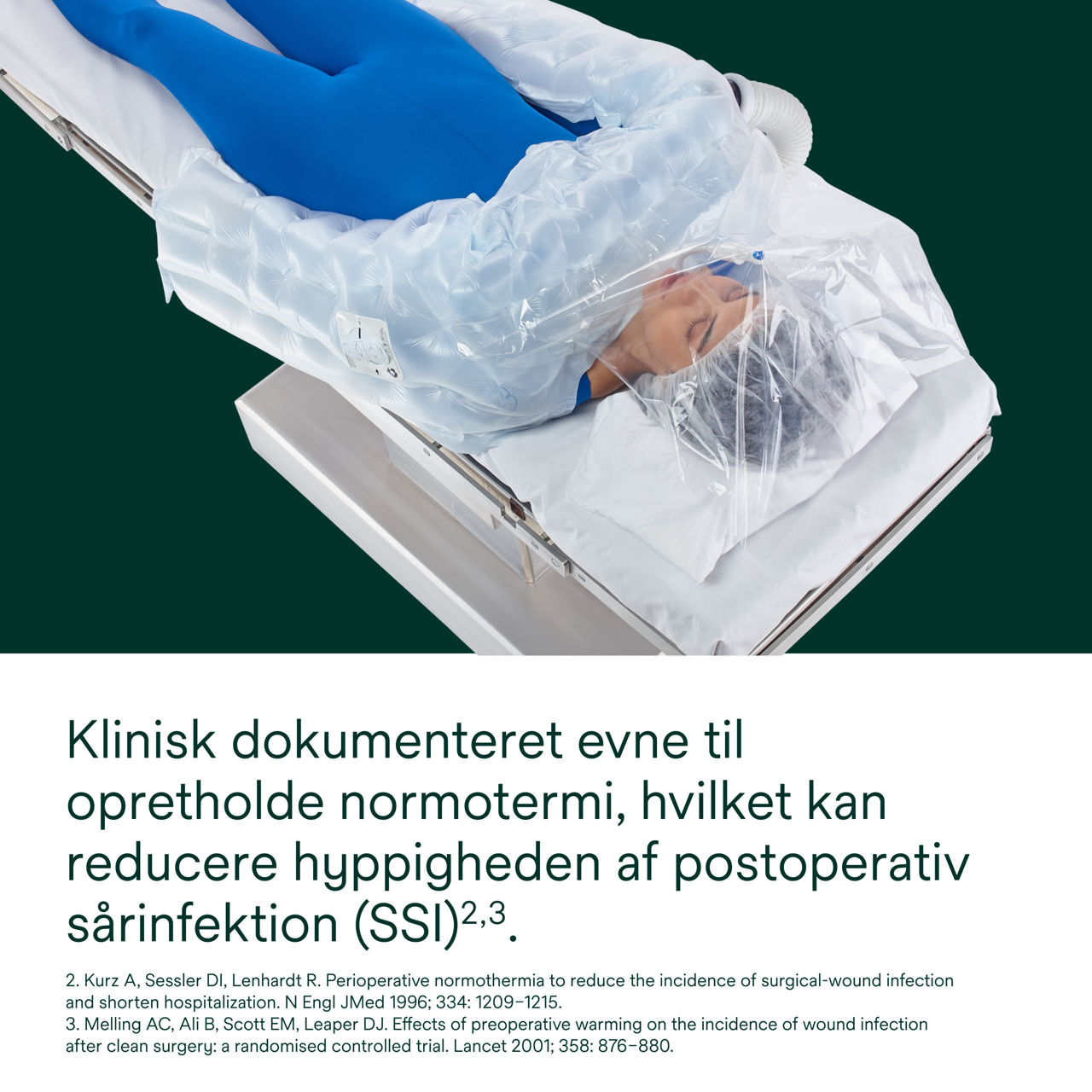 2 - Bair Hugger Warming Blanket 622: Klinisk bevist til at hjælpe med at opretholde normotermi