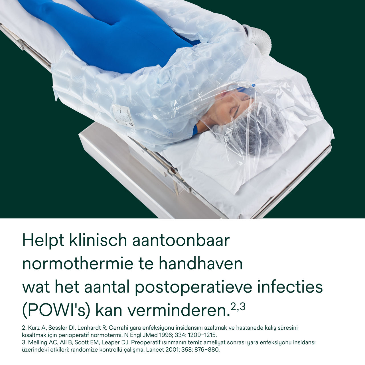 2 - Bair Hugger™ Verwarmingsdeken 622: Klinisch bewezen om normothermie te helpen handhaven