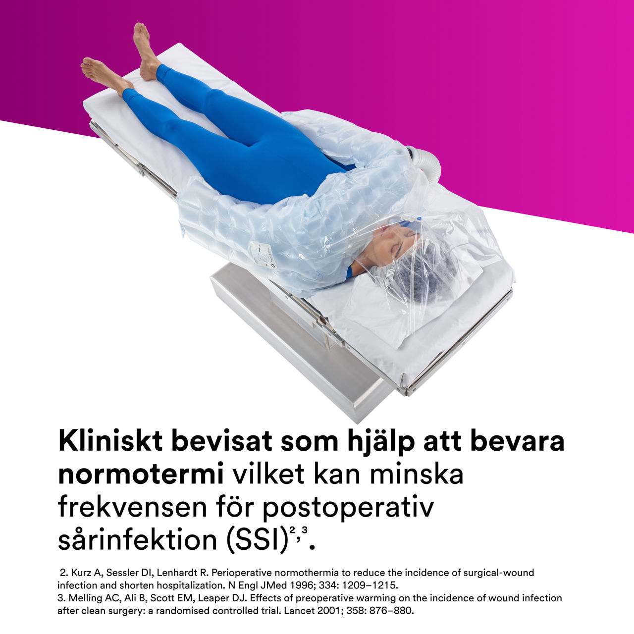 2_Bair Hugger Warming Blanket 622: Kliniskt bevisat att hjälpa till att upprätthålla normotermi