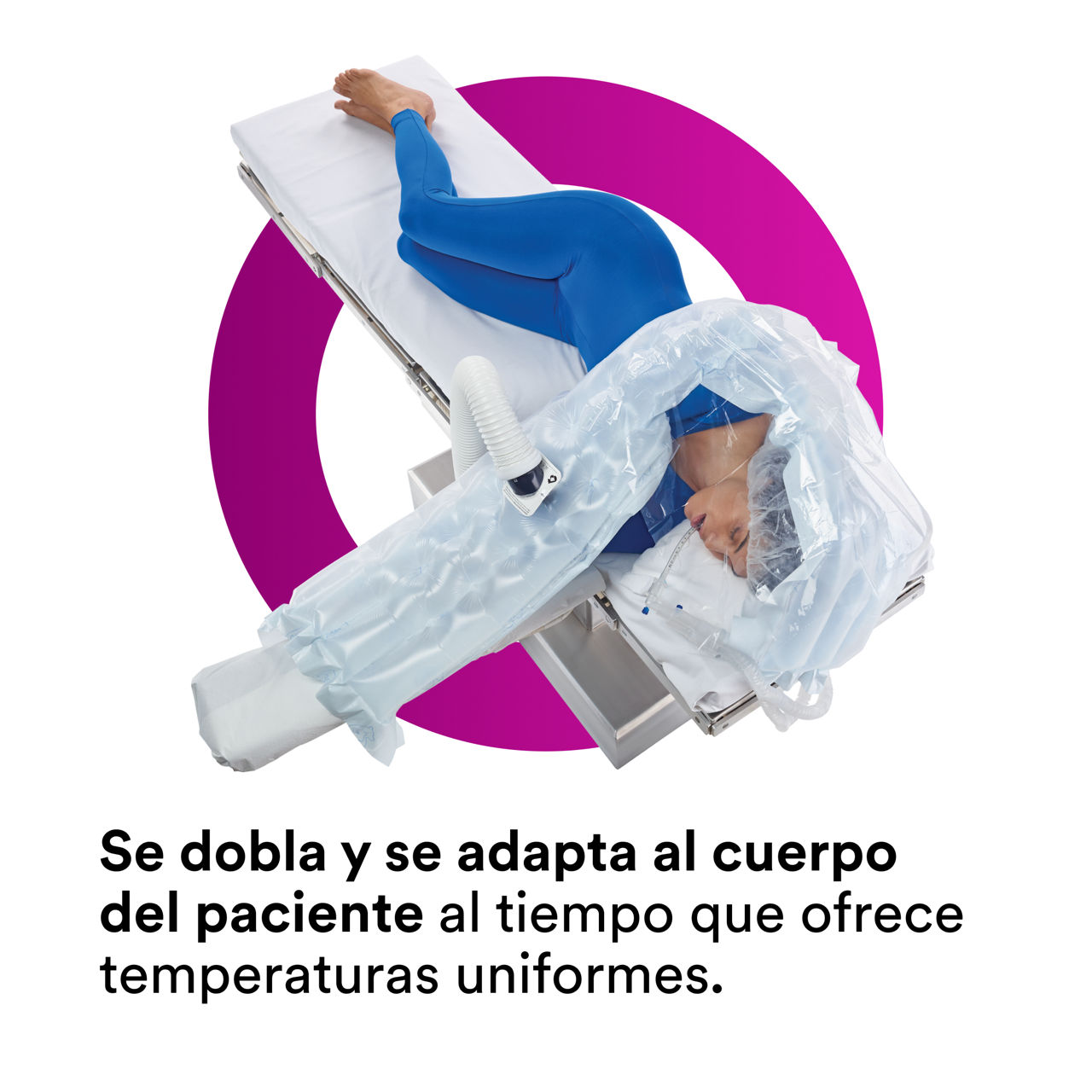 3_Bair Hugger Manta Térmica 622: Se dobla y adapta al cuerpo del paciente