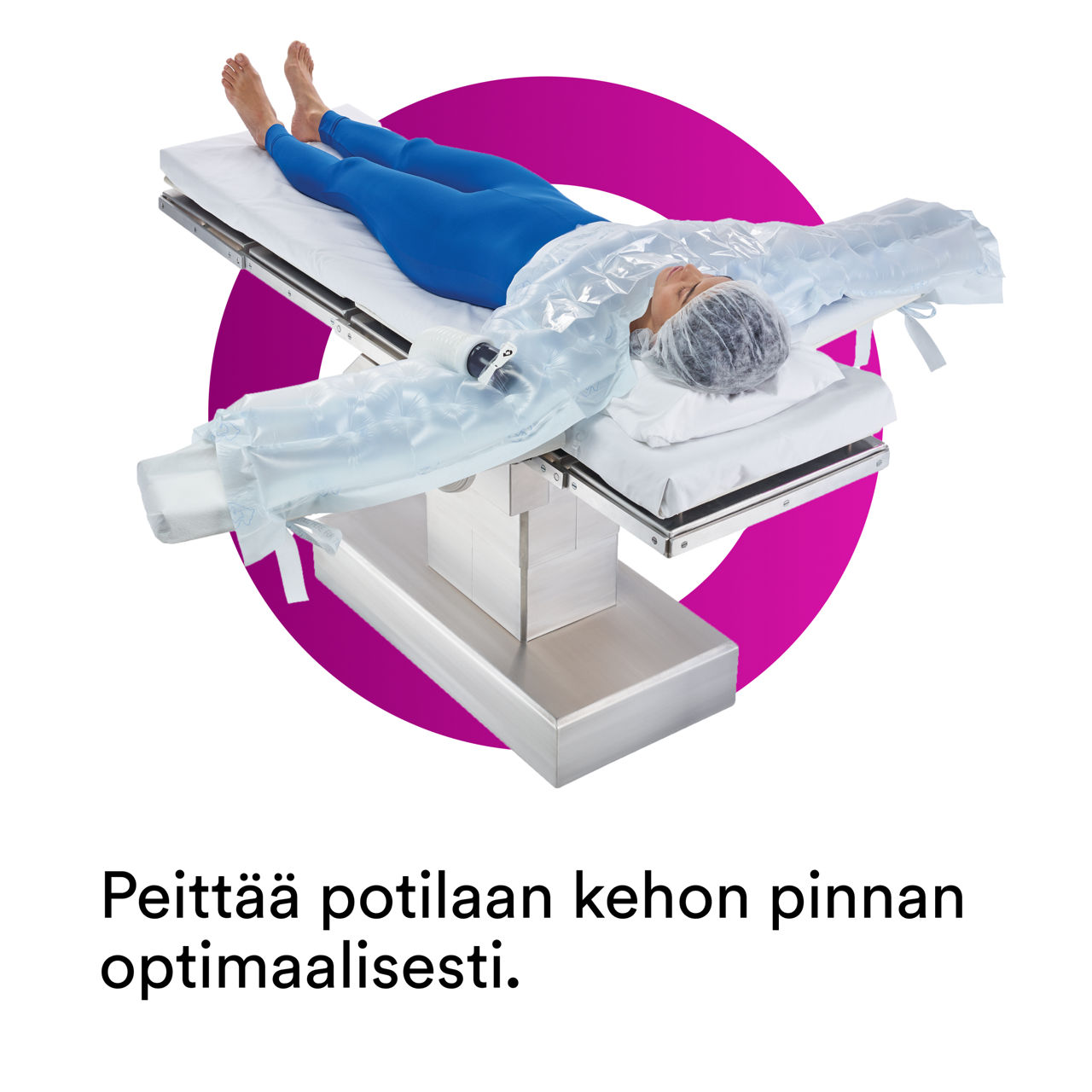 4_Bair Hugger Warming Blanket 622: Tarjoaa optimaalisen peiton potilaan kehon pinnalle
