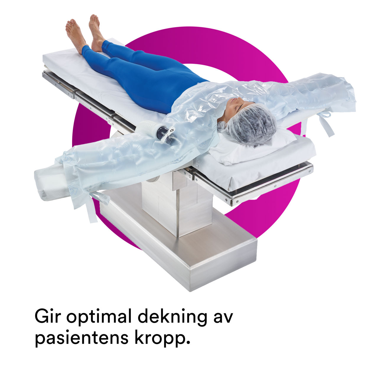 4_Bair Hugger Warming Blanket 622: Tilbyr optimal dekning av pasientens kroppsoverflate