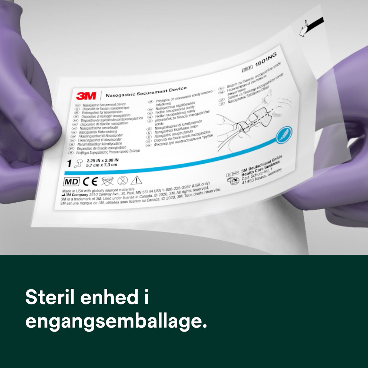(6) Nasogastrisk Sikkerhedsanordning: Steril anordning i engangsemballage