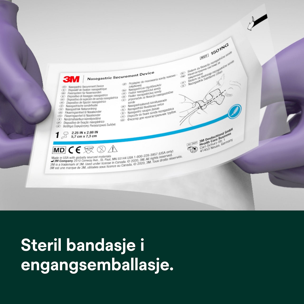 (6) Nasogastrisk fikseringsenhet: Steril enhet i engangsemballasje
