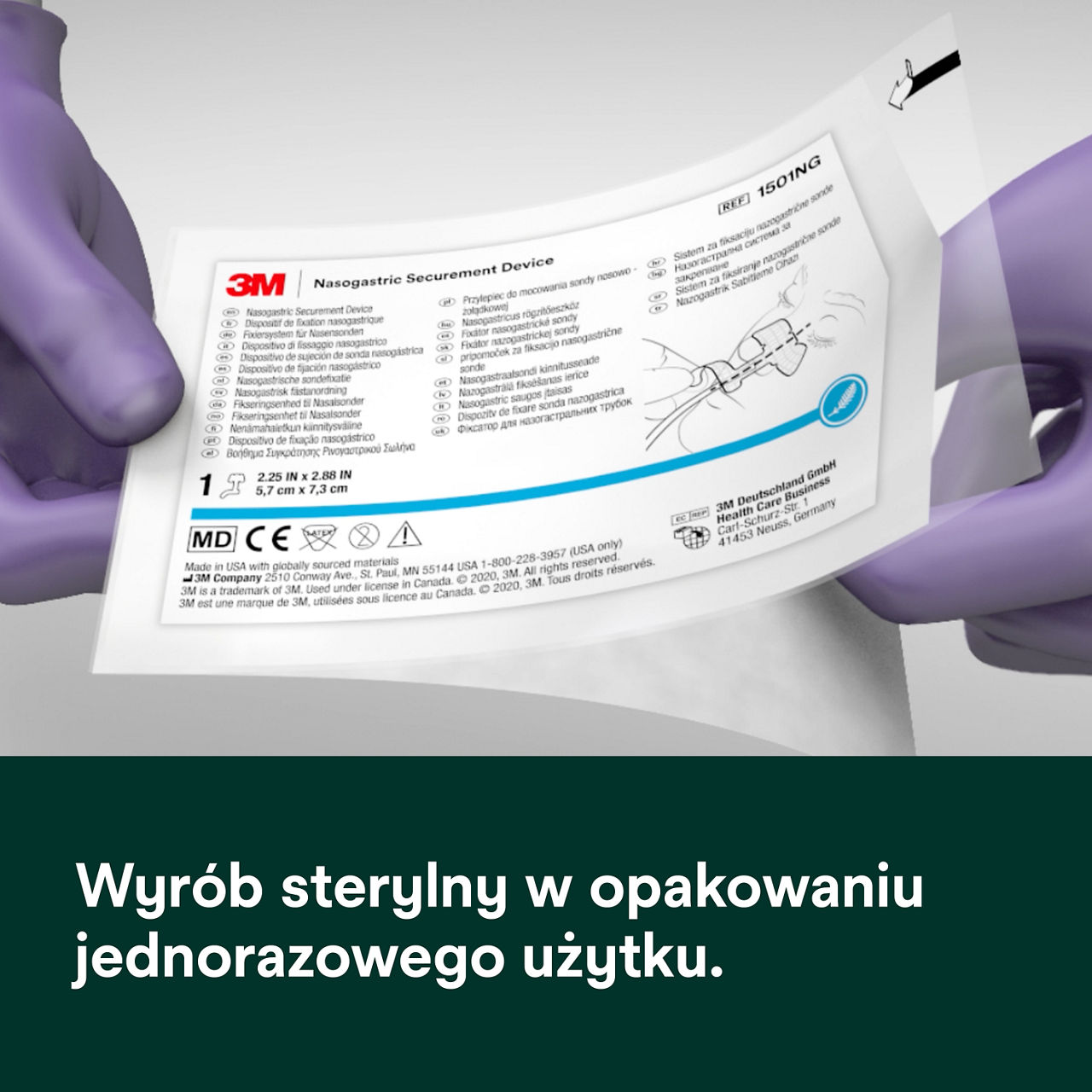 (6) Urządzenie do mocowania sondy nosowo-żołądkowej: Sterylne urządzenie w jednorazowym opakowaniu