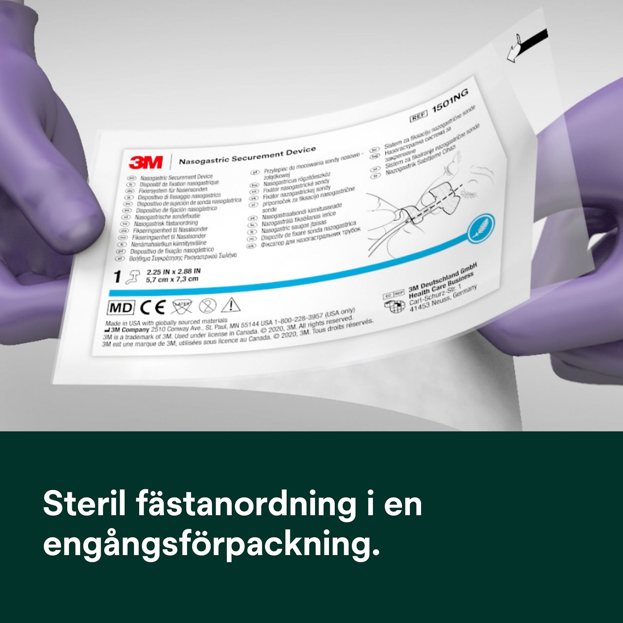 (6) Nasogastrisk fixeringsenhet: Steril enhet i singelförpackning