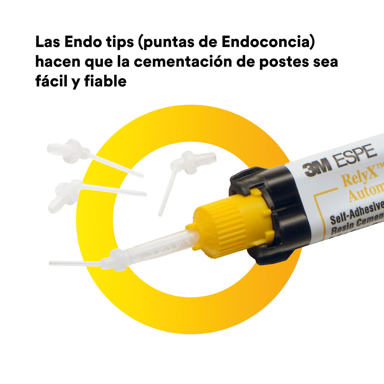 5-Cemento RelyX U200: las puntas endoscópicas hacen que la cementación de postes sea fácil