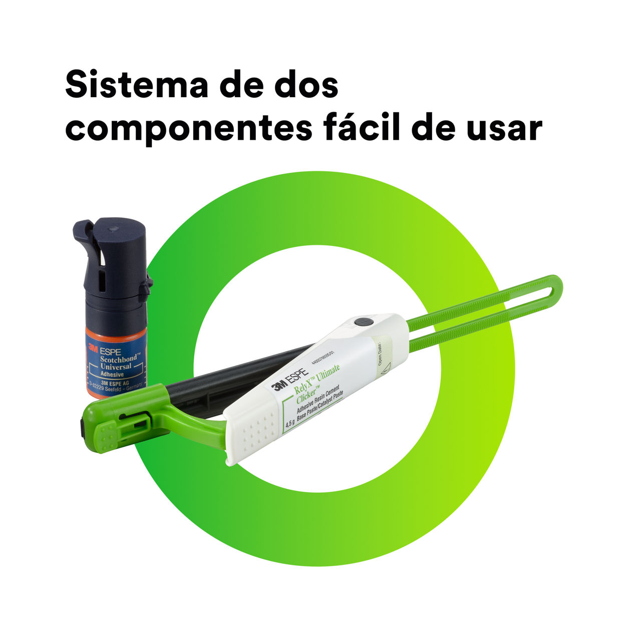 (2 - Clicker) Cemento de resina adhesivo RelyX Ultimate: sistema de dos componentes fácil de usar