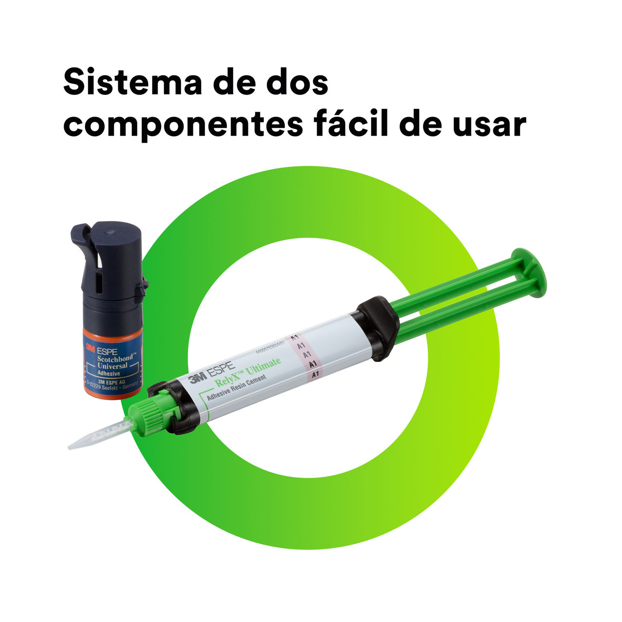 (2 - Jeringa) Cemento de resina adhesivo RelyX Ultimate: sistema de dos componentes fácil de usar