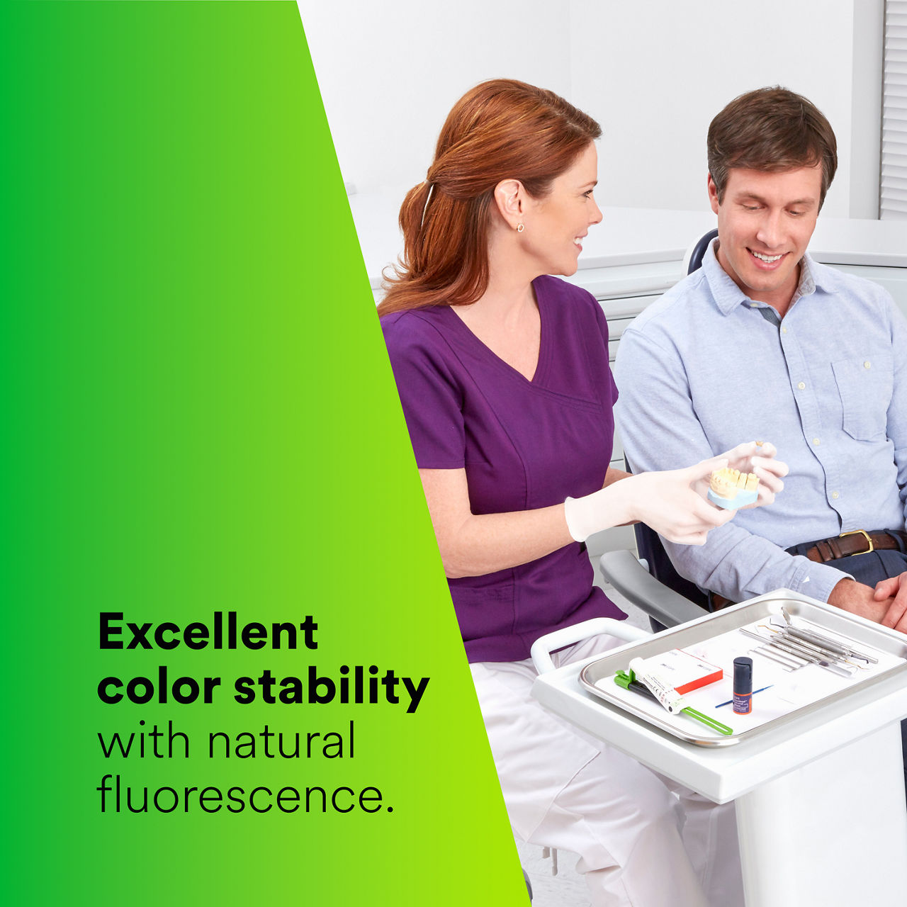 (5) RelyX Ultimate Adhesive Resin Cement: Excellent color stability with natural fluorescence