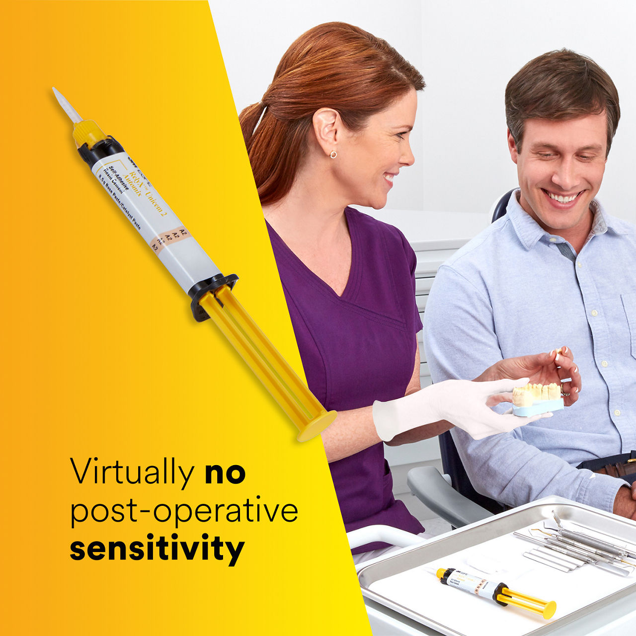 (3) RelyX™ Unicem 2 Self-Adhesive Resin Cement: Virtually no post-operative sensitivity EN CA