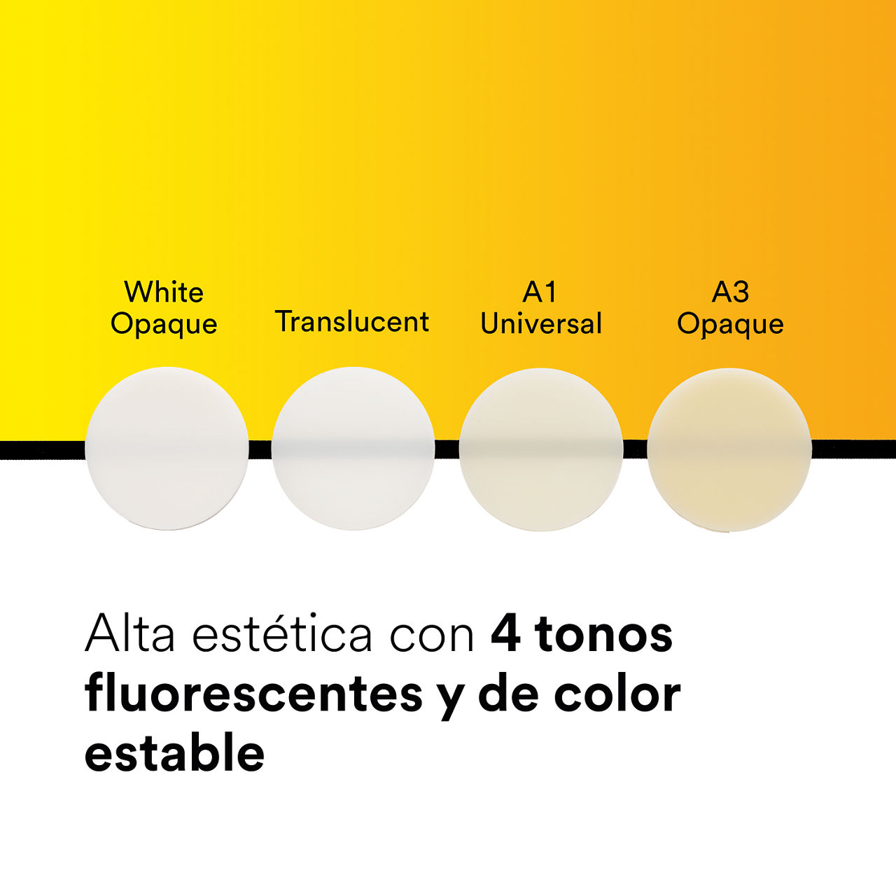 (5) Cemento de resina universal RelyX: alta estética con 4 tonos fluorescentes de color estable