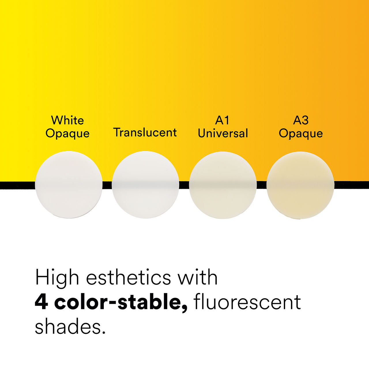 (5) RelyX Universal Resin Cement: High esthetics with 4 color-stable, fluorescent shades