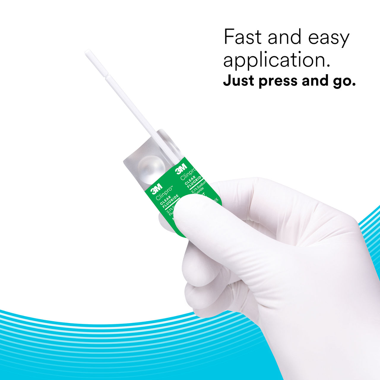 Clinpro Clear, Mint: Fast and easy application just touch and go