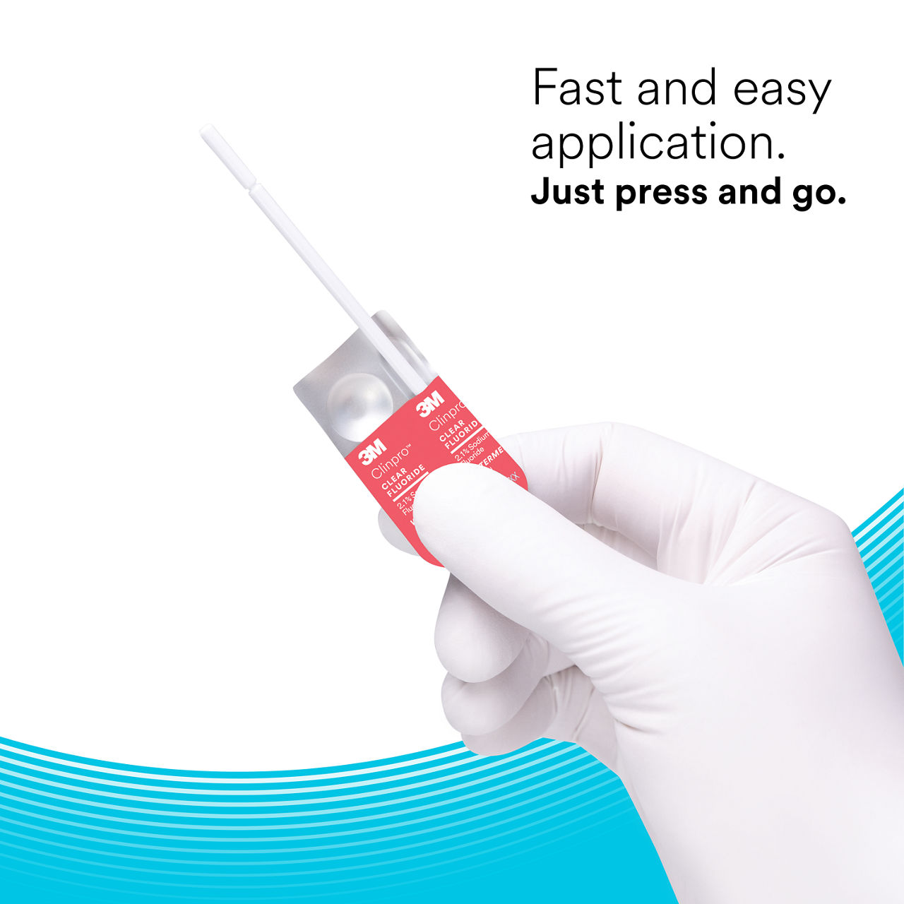 Clinpro Clear, Watermelon: Fast and easy application just touch and go