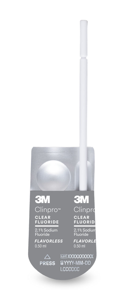 3M™ Clinpro™ Clear Fluoride Treatment, 7300FF, Flavorless, 0.5 mL UnitDose, 50/PAC
