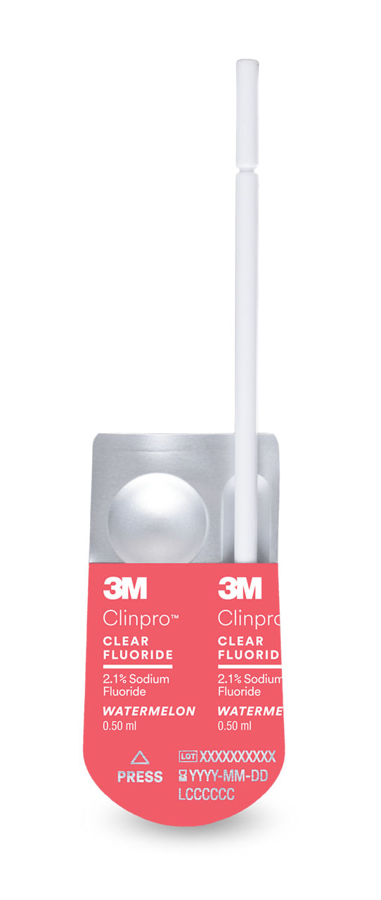 3M™ Clinpro™ Clear Fluoride Treatment, 7310W, Watermelon Flavor, 0.5 mLUnit Dose, 100/PAC