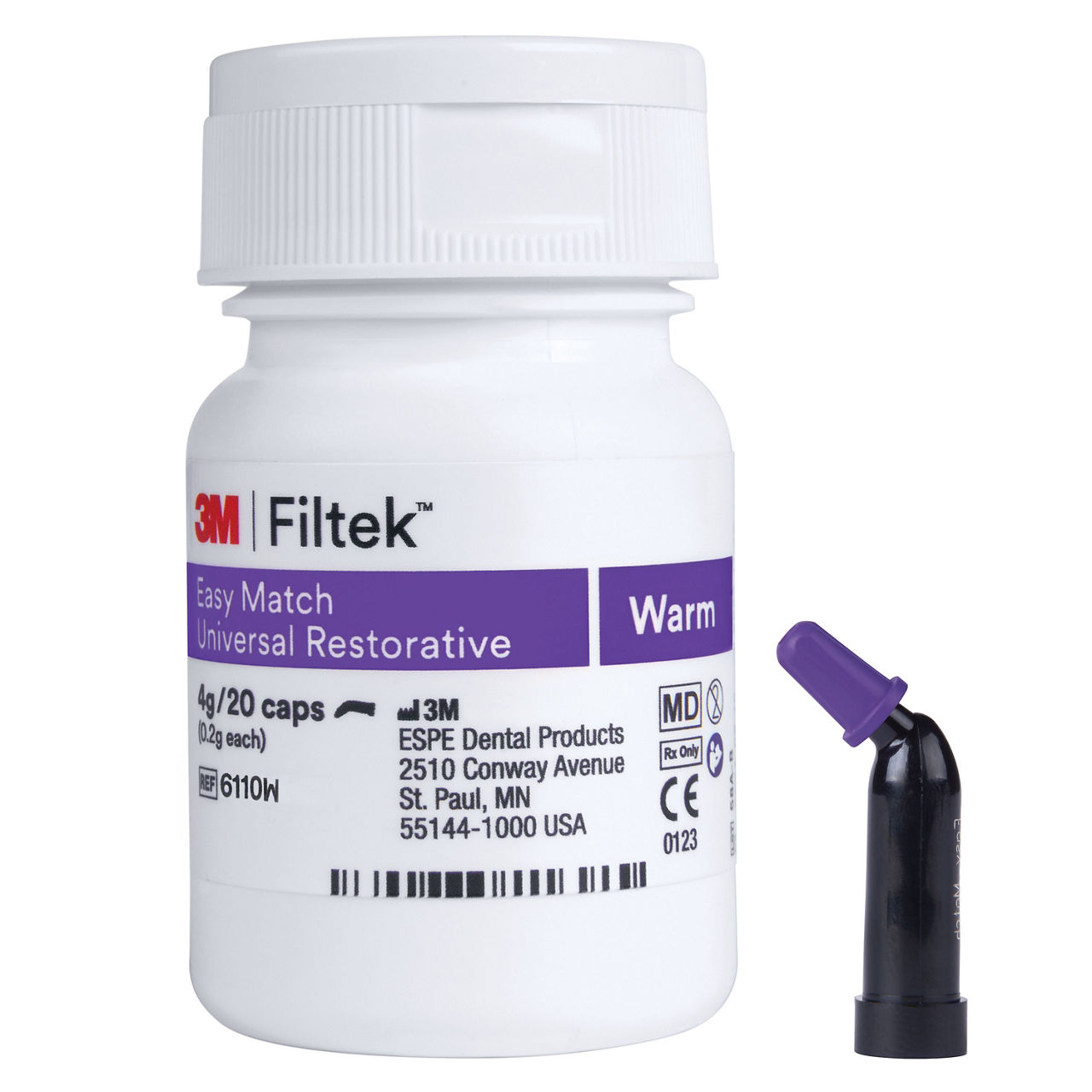 3M™ Filtek™ Easy Match Universal Restorative, 6110W, Warm, 0.2 g,Capsule, 20/BT