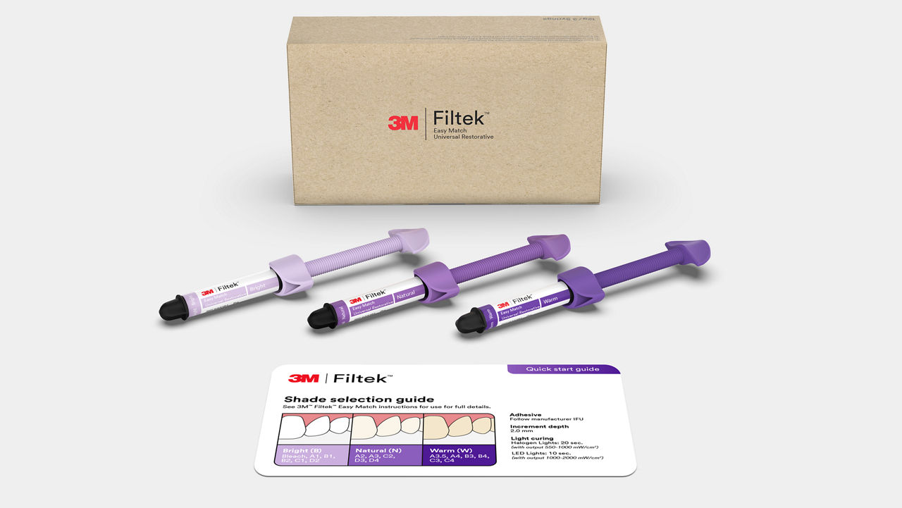 3M™ Filtek™ Easy Match Universal Restorative Intro Kit, 6220K, 4 g,Syringe, 3/KT