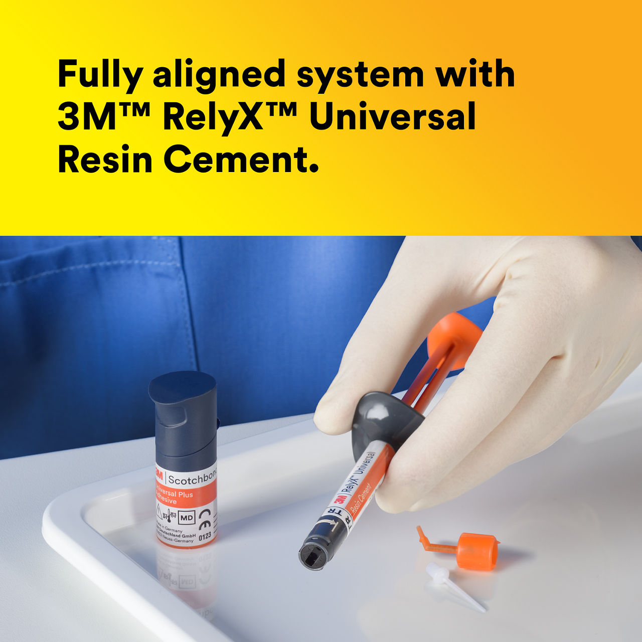 (6) Scotchbond Universal Plus Adhesive: Fully aligned system with 3M RelyX Universal Resin Cement