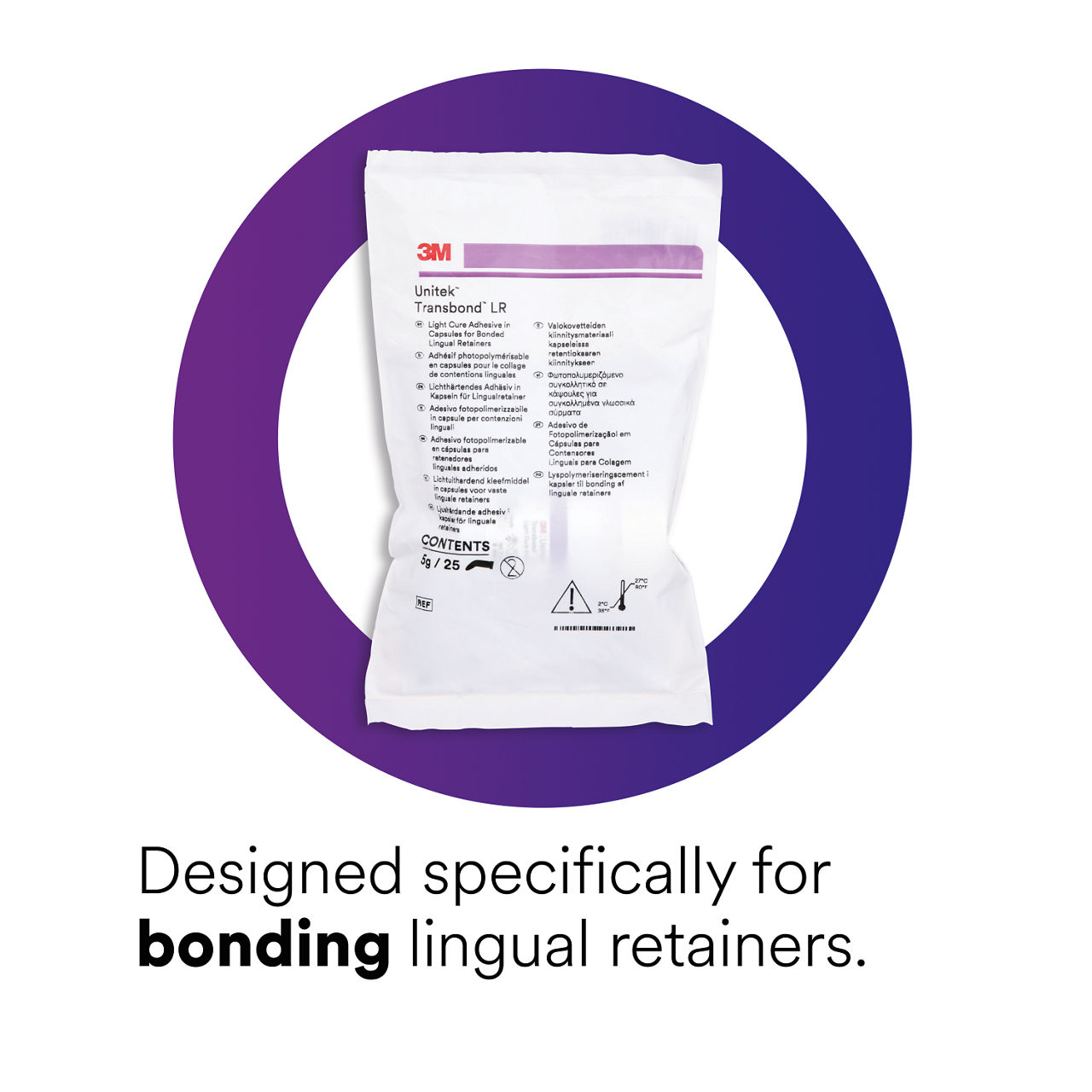 (1) Transbond LR Adhesive: designed specifically for bonding lingual retainers