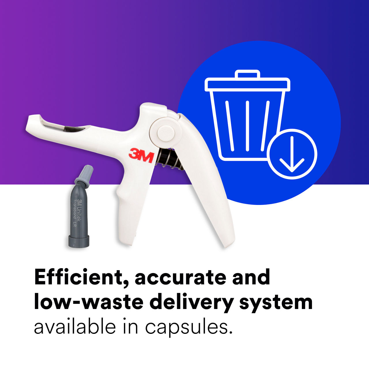 (3) Transbond LR Adhesive: efficient accurate and low-waste delivery system available in capsules