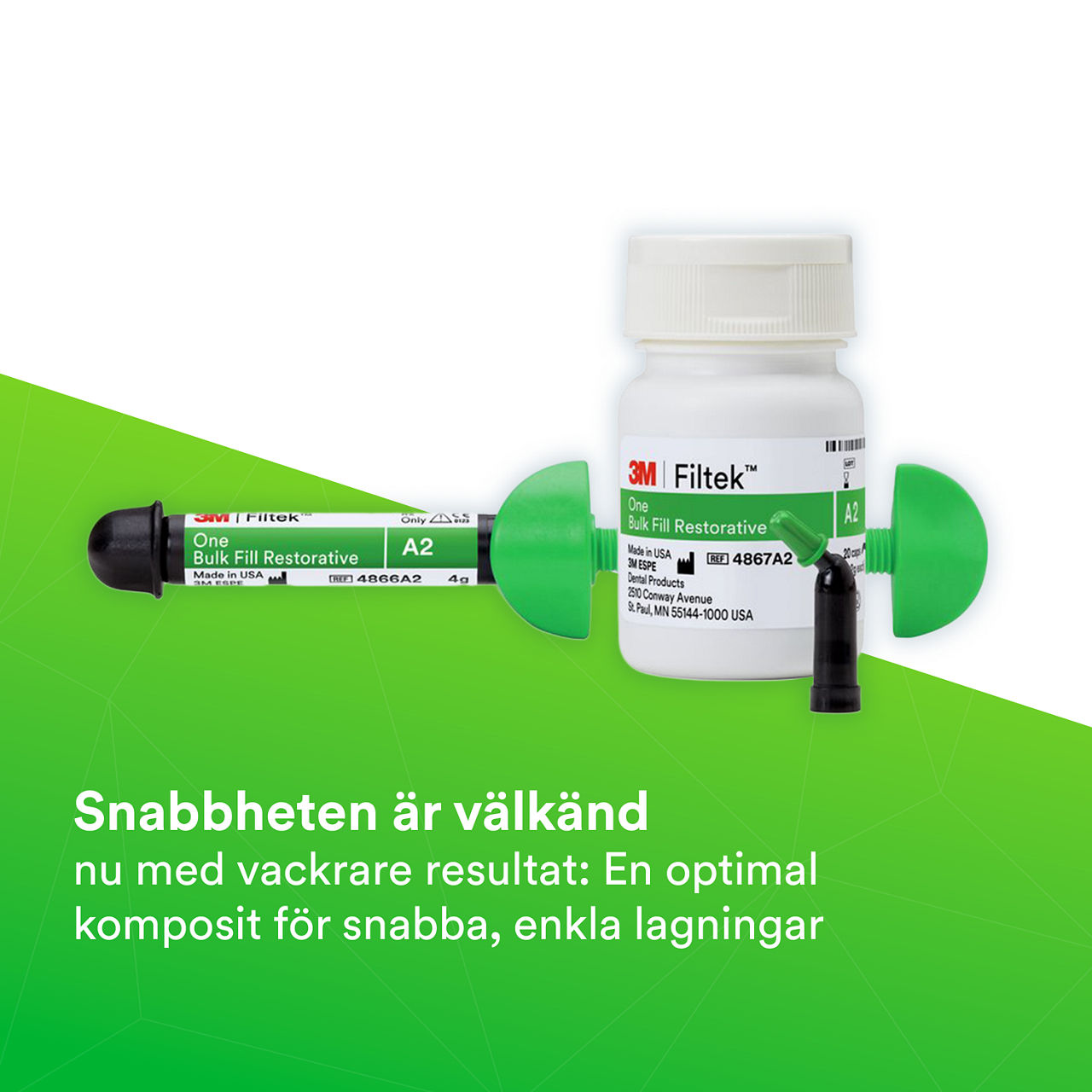 (1) 3M™ Filtek™ One Bulk Fill: Chose for speed, now more esthetic