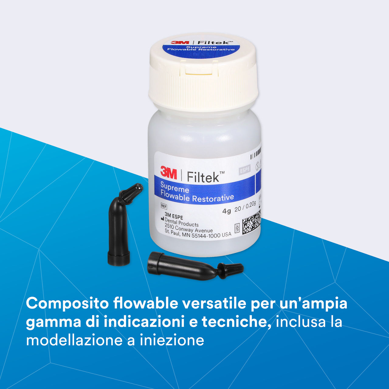 (1) Filtek Supreme Flowable, Capsule: Versatile flowable composite