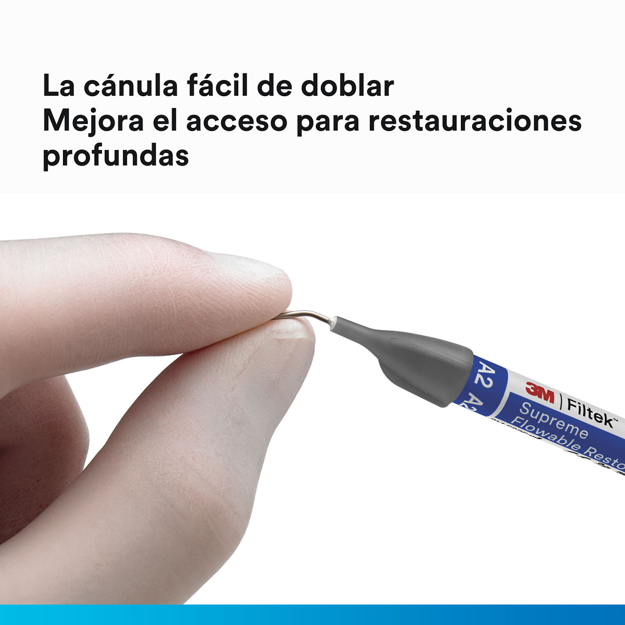 (5) Filtek Supreme Flowable, Jeringa: Cánula fácil de doblar