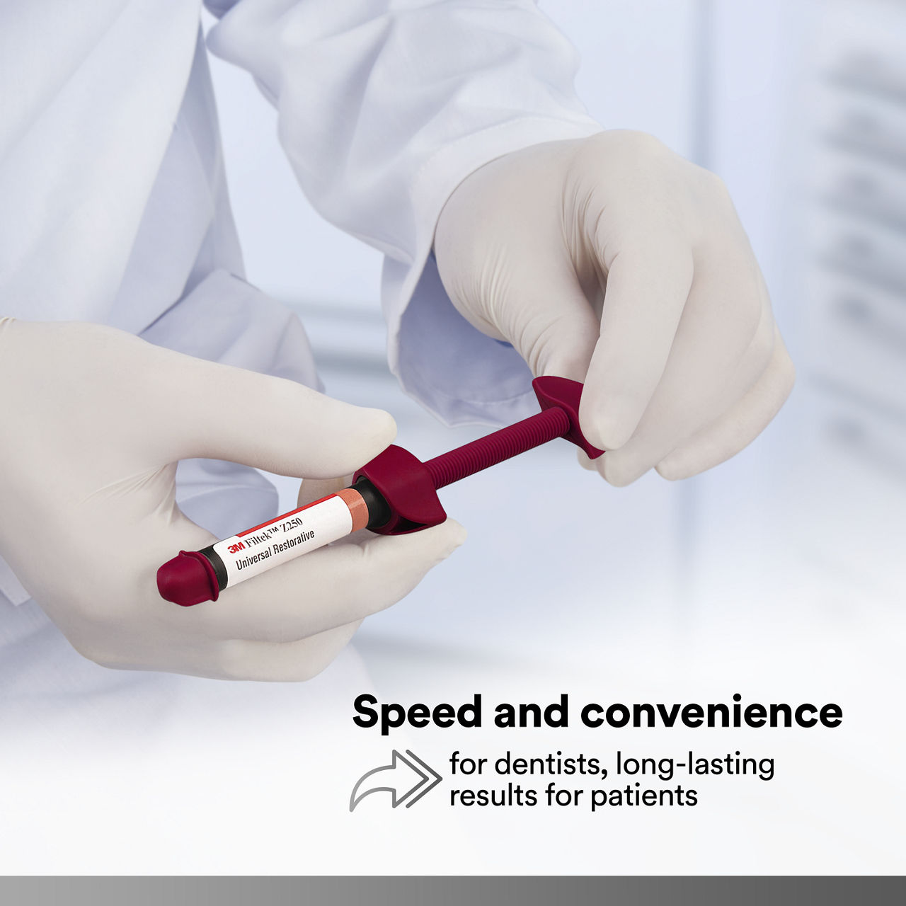 (1) Filtek Z250 Universal, Syringe: Speed and convenience