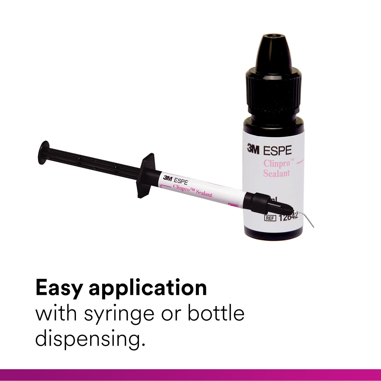 (1) Clinpro Sealant: Easy application with syringe or bottle dispensing