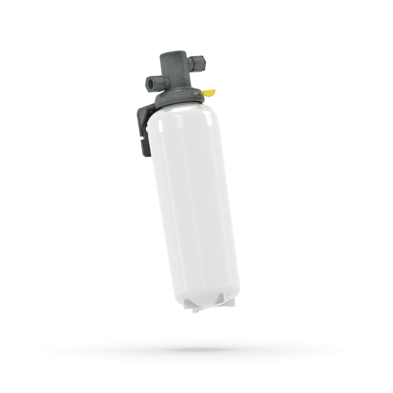 A render of a high flow water filtration system.