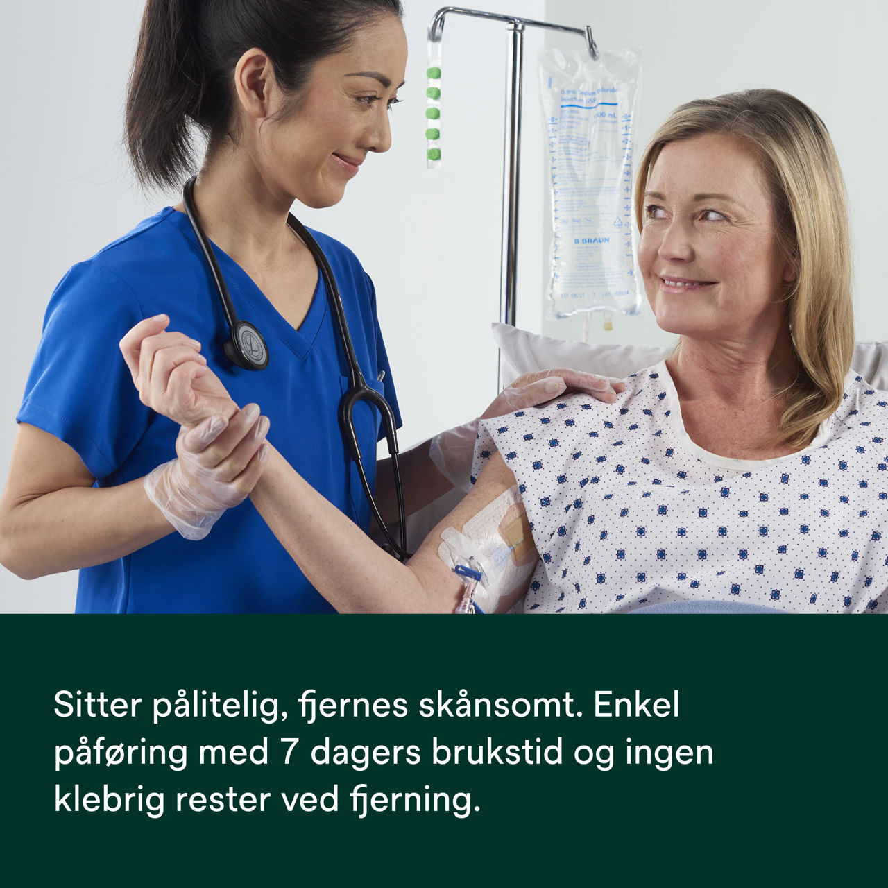 (5) PICC/CVC-enhet + CHG IV-forbinding: Hefter pålitelig, fjernes skånsomt