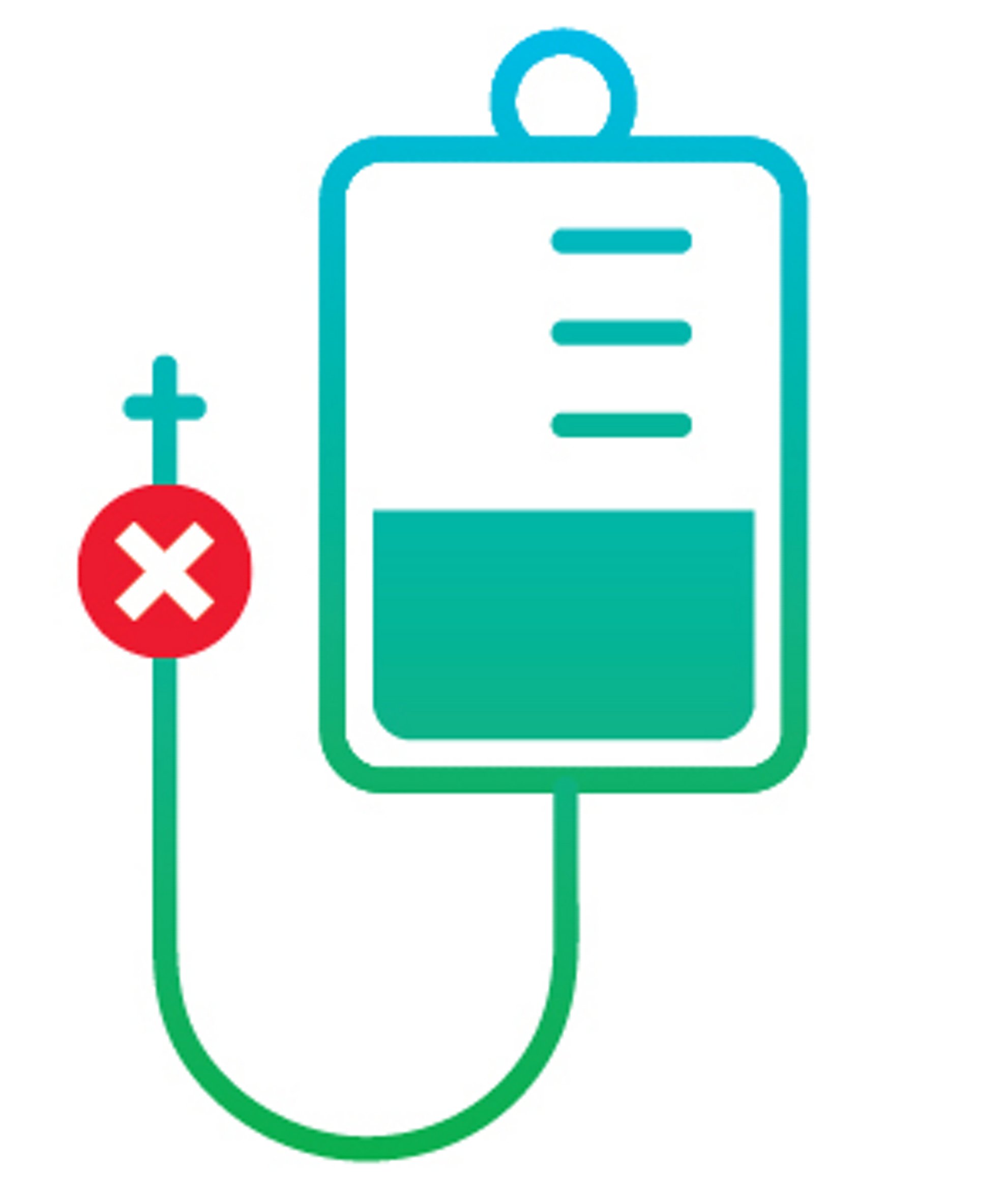 PIV-svikt, blått ikon