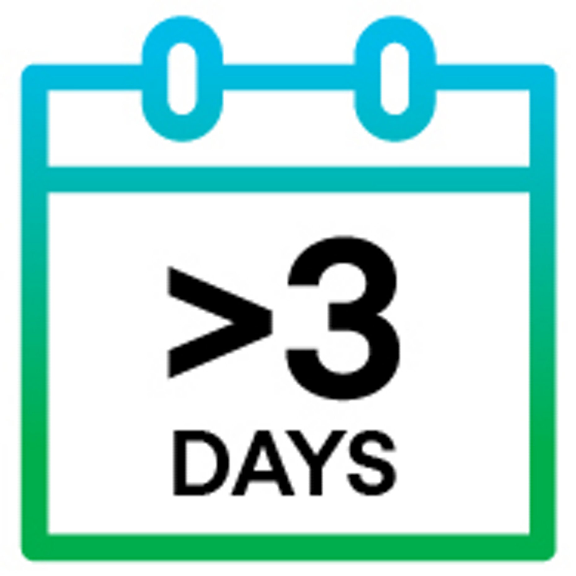 Takvim simgesi, 3 günden fazla